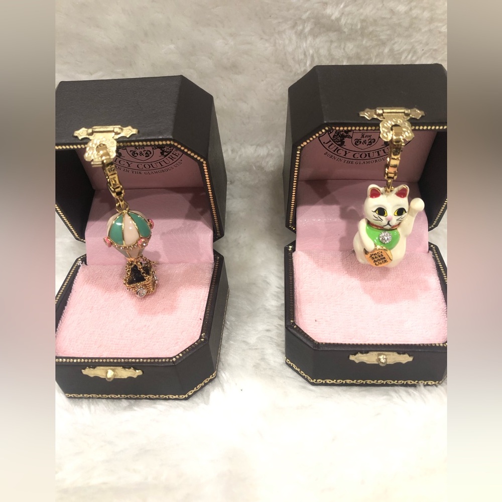 Juicy couture charm hot air balloon and lucky cat